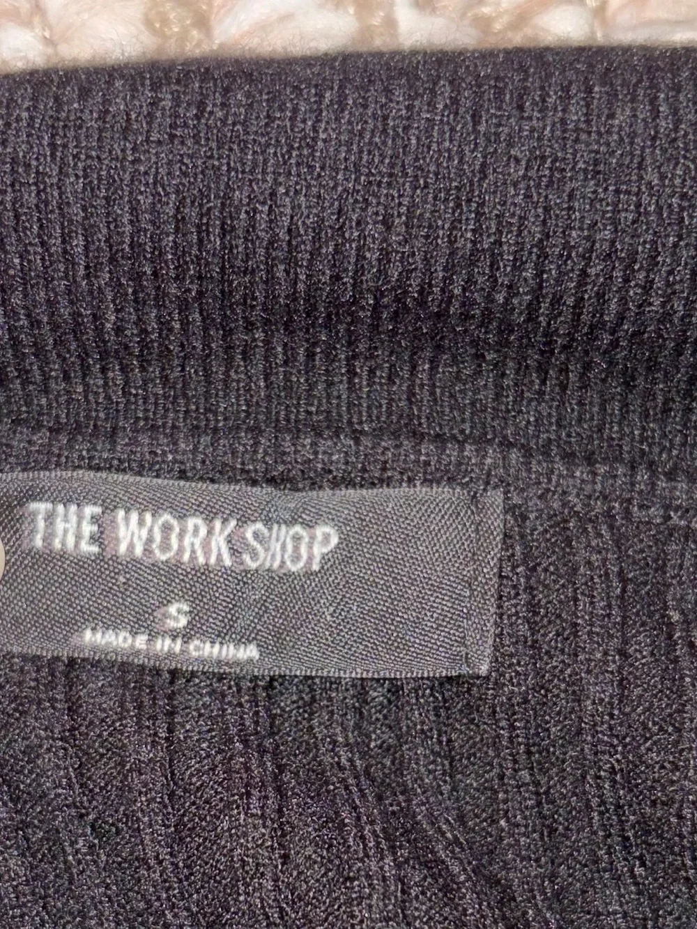 Black Ribbed Button-Front Collared Sweater - Picture 3 of 4